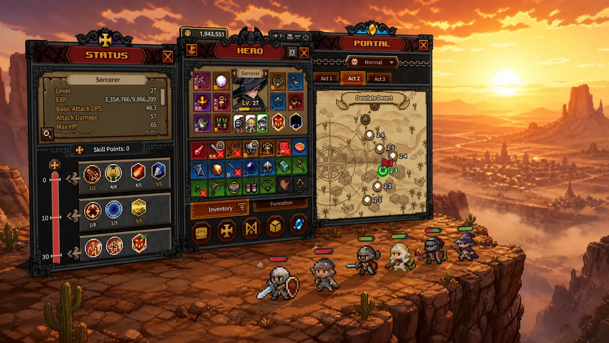 Expanding your party with Hero Slots in TBH: Task Bar Hero