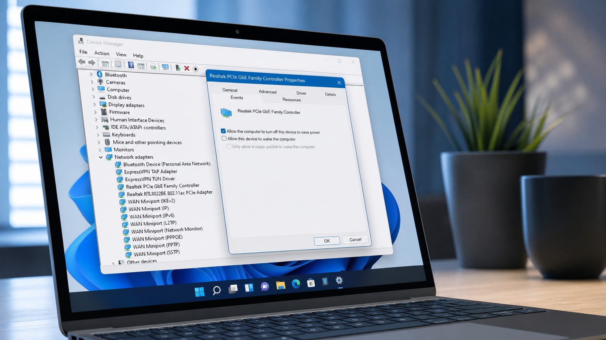 Power Management tab missing in Device Manager on Windows 11