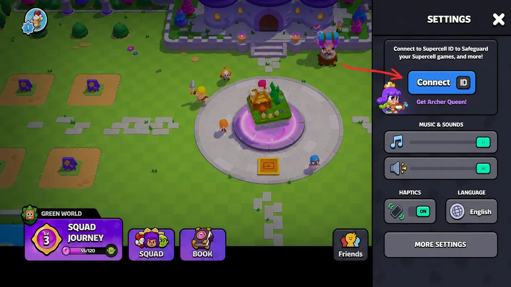 Free Archer Queen reward for linking Supercell ID Free Archer Queen Reward