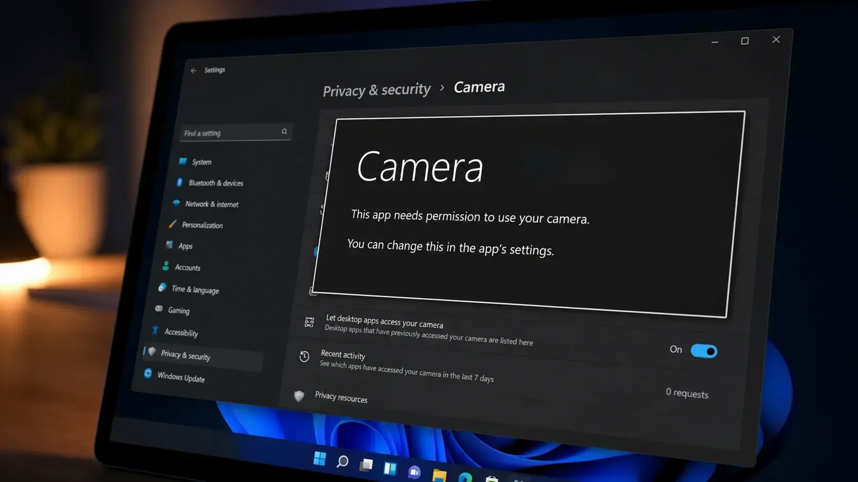 Fix the ‘This app needs your permission to use your camera’ error on Windows 11