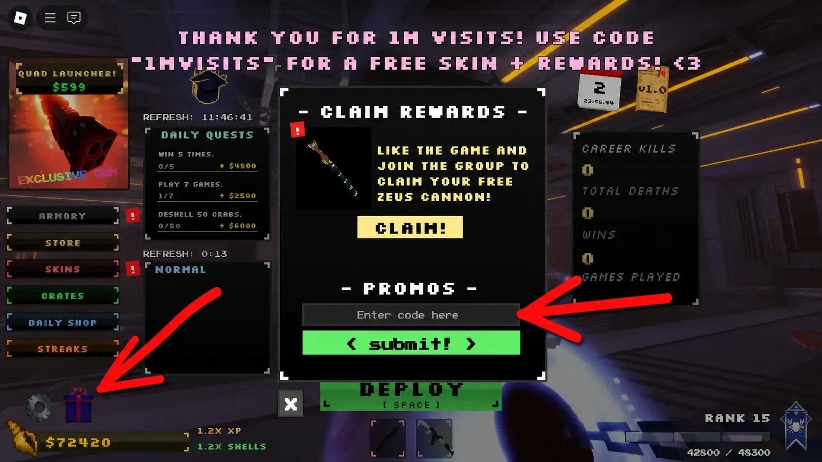 How to redeem Crab Royale codes