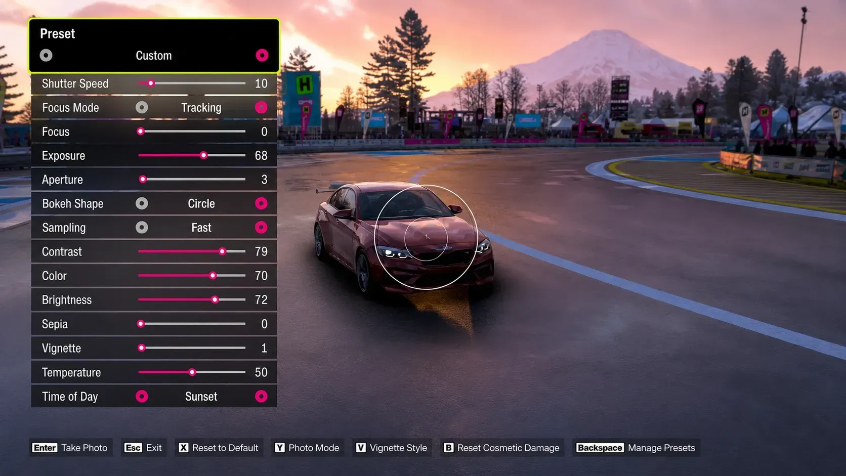 Photo mode shot of the BMW M2 Competition Coupé