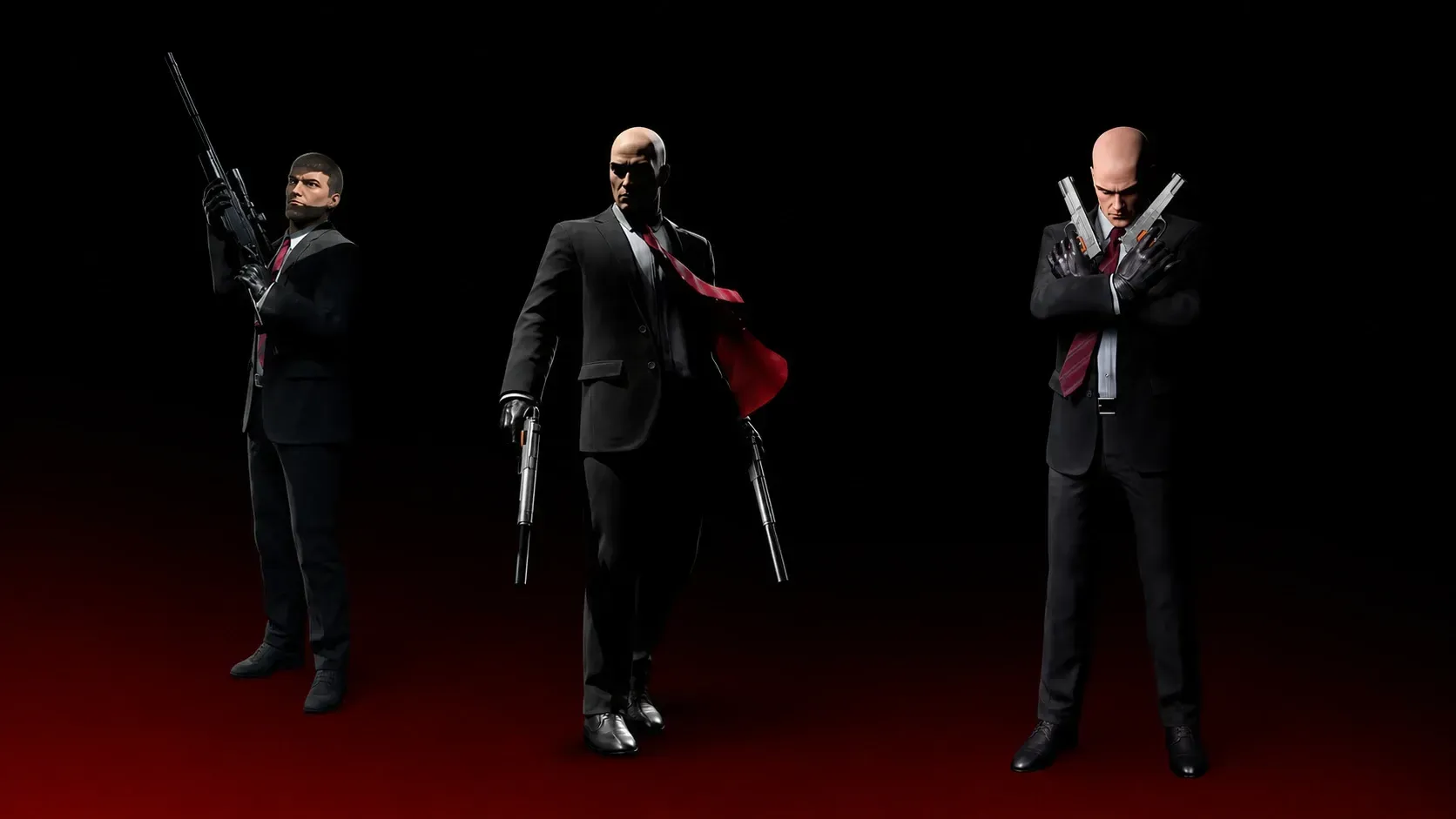 Hitman Classic Trilogy Remastered: An image of Agent 47 in iconic poses