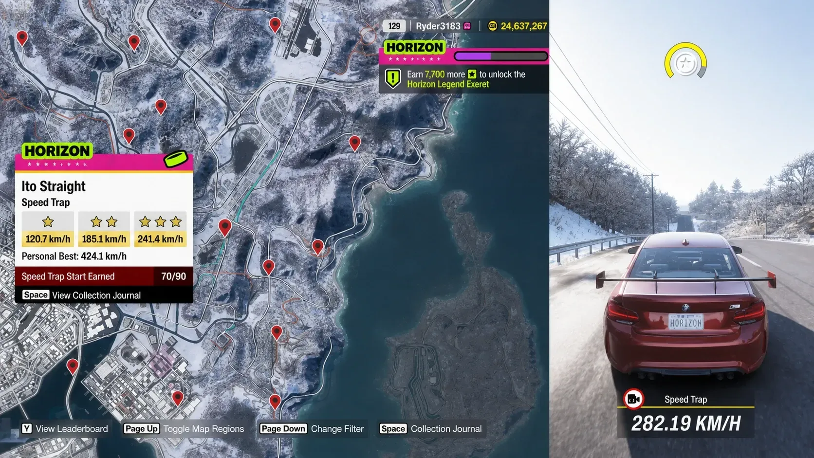 Speed Trap location on the Forza Horizon 6 map