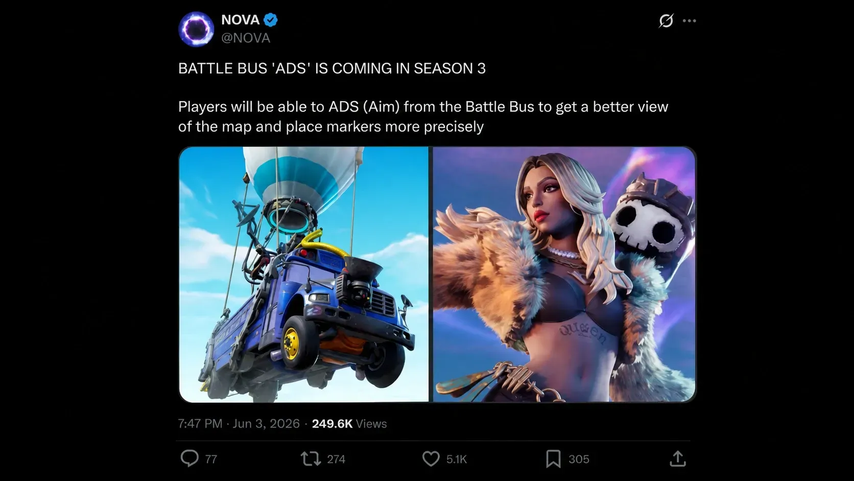 Fortnite Battle Bus ADS