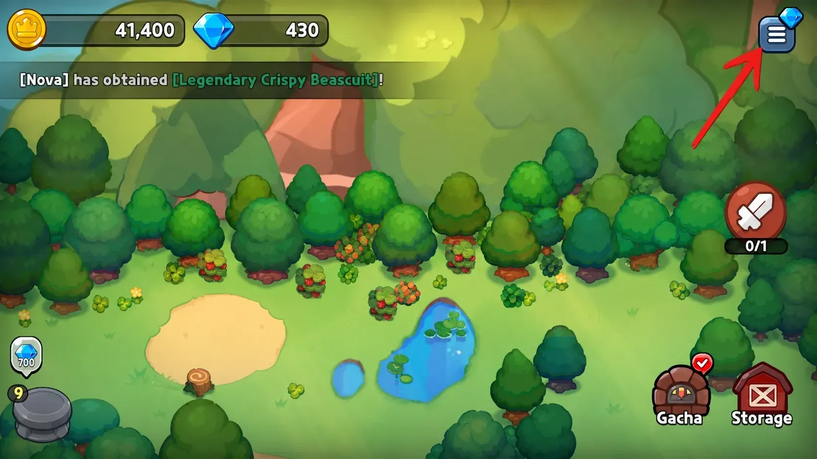 Cookie Run Kingdom Menu button