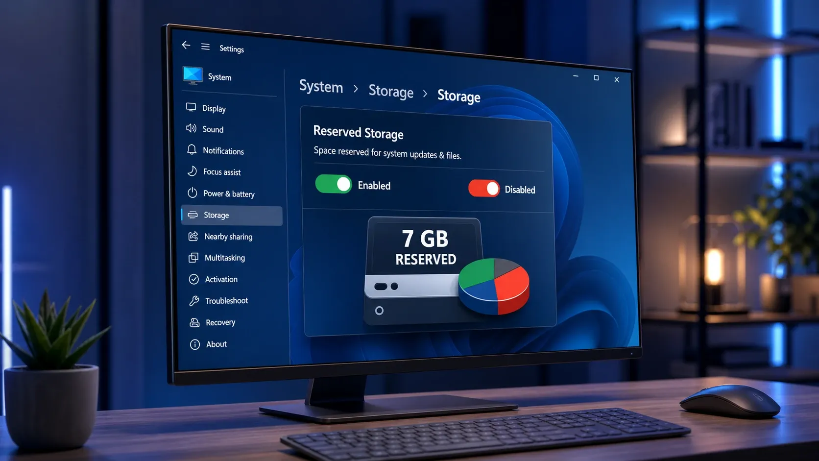 Turn Reserved Storage on or off in Windows 11 to reclaim ~7GB