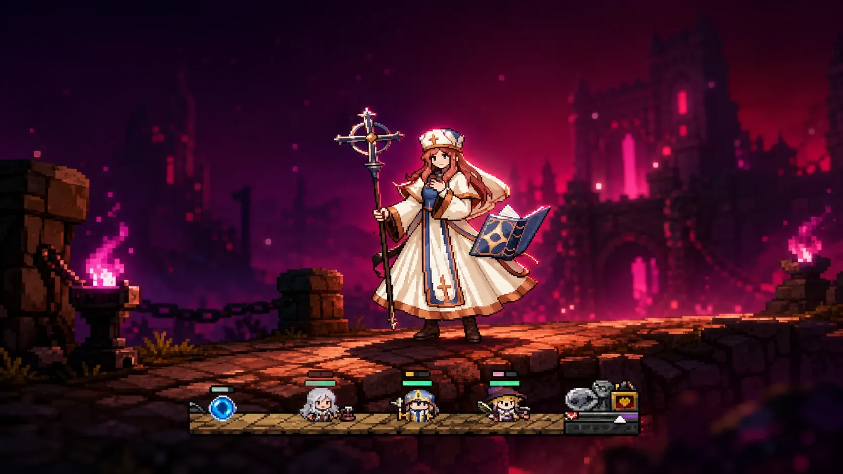 Priest build in TBH: Task Bar Hero (skills, stats, teams)