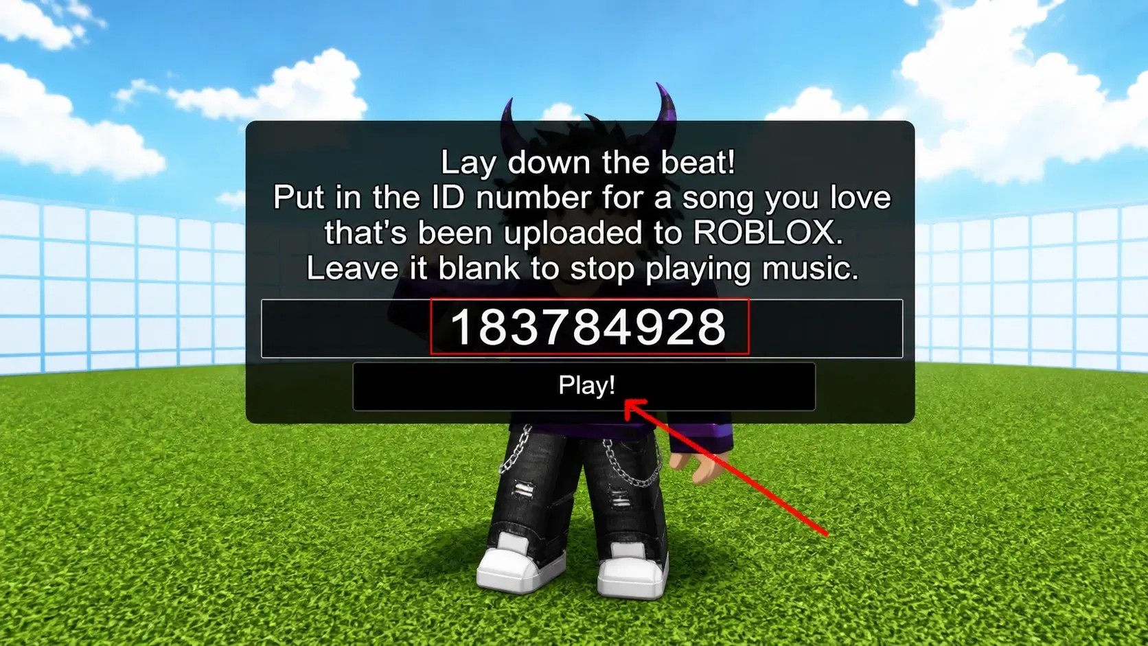 Roblox music code redeem and play button