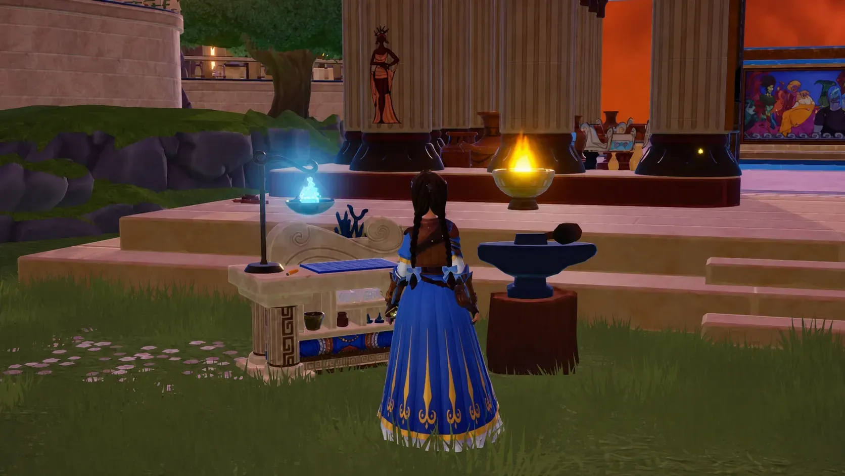 Fifth muse on pillar in disney dreamlight valley