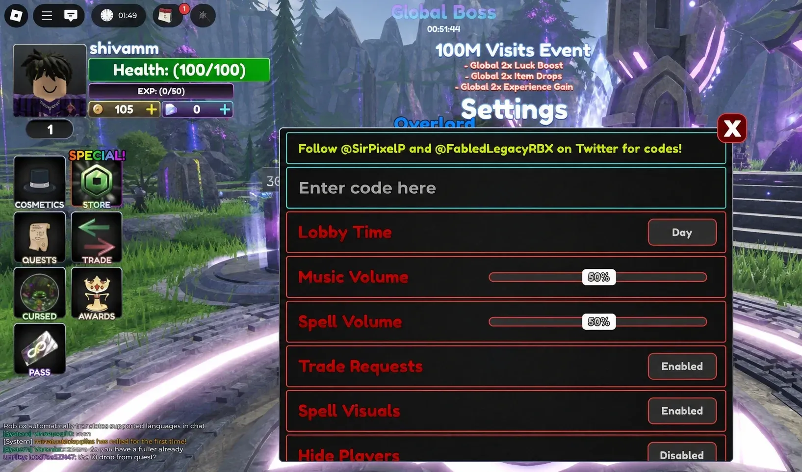 Fabled legacy codes