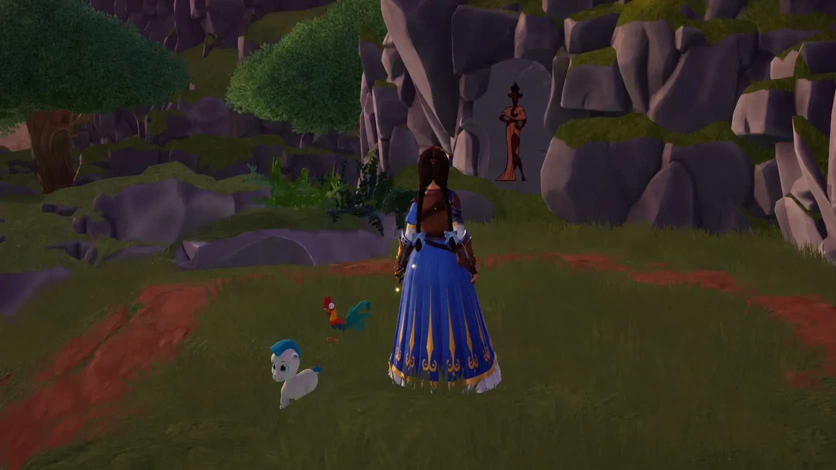 fourth muse on rock wall in disney dreamlight valley