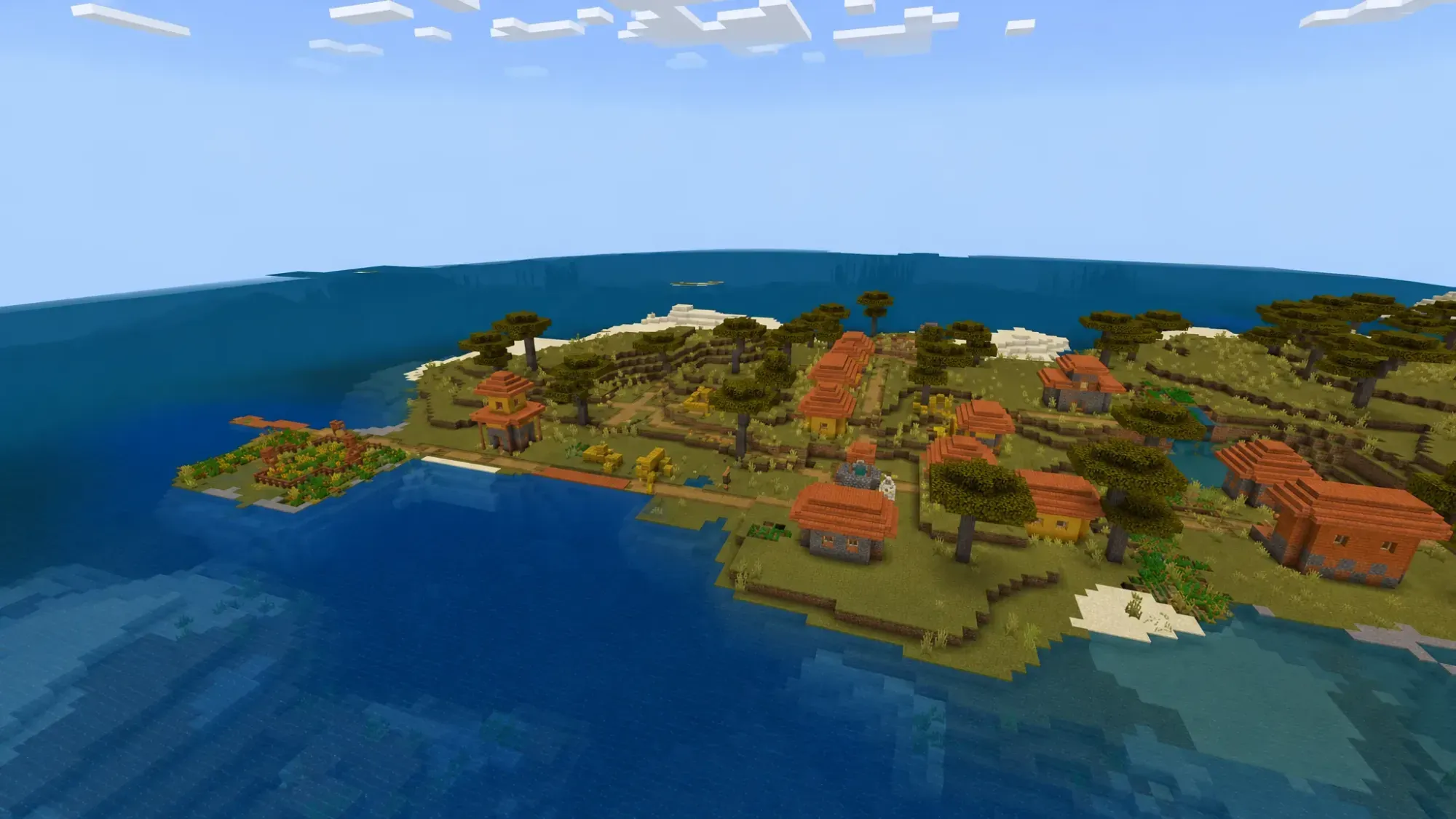 Survival Island Village in Minecraft