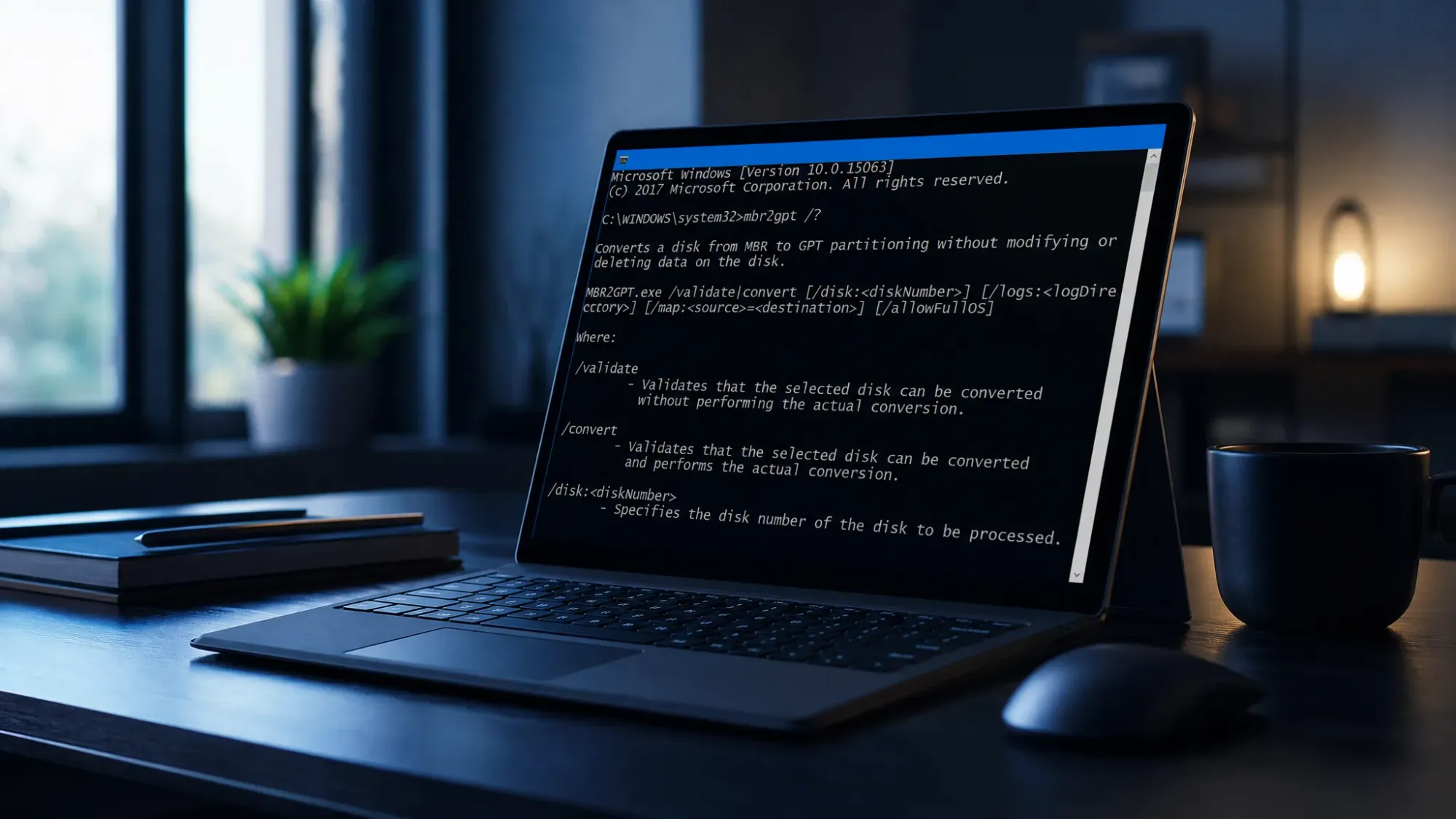 Convert a Windows 11 System Disk from MBR to GPT with MBR2GPT