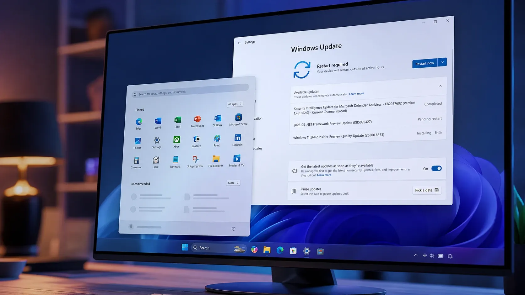 Windows 11 26H2 Start menu gets Small, Large, and Auto sizes in Build 26300.8553