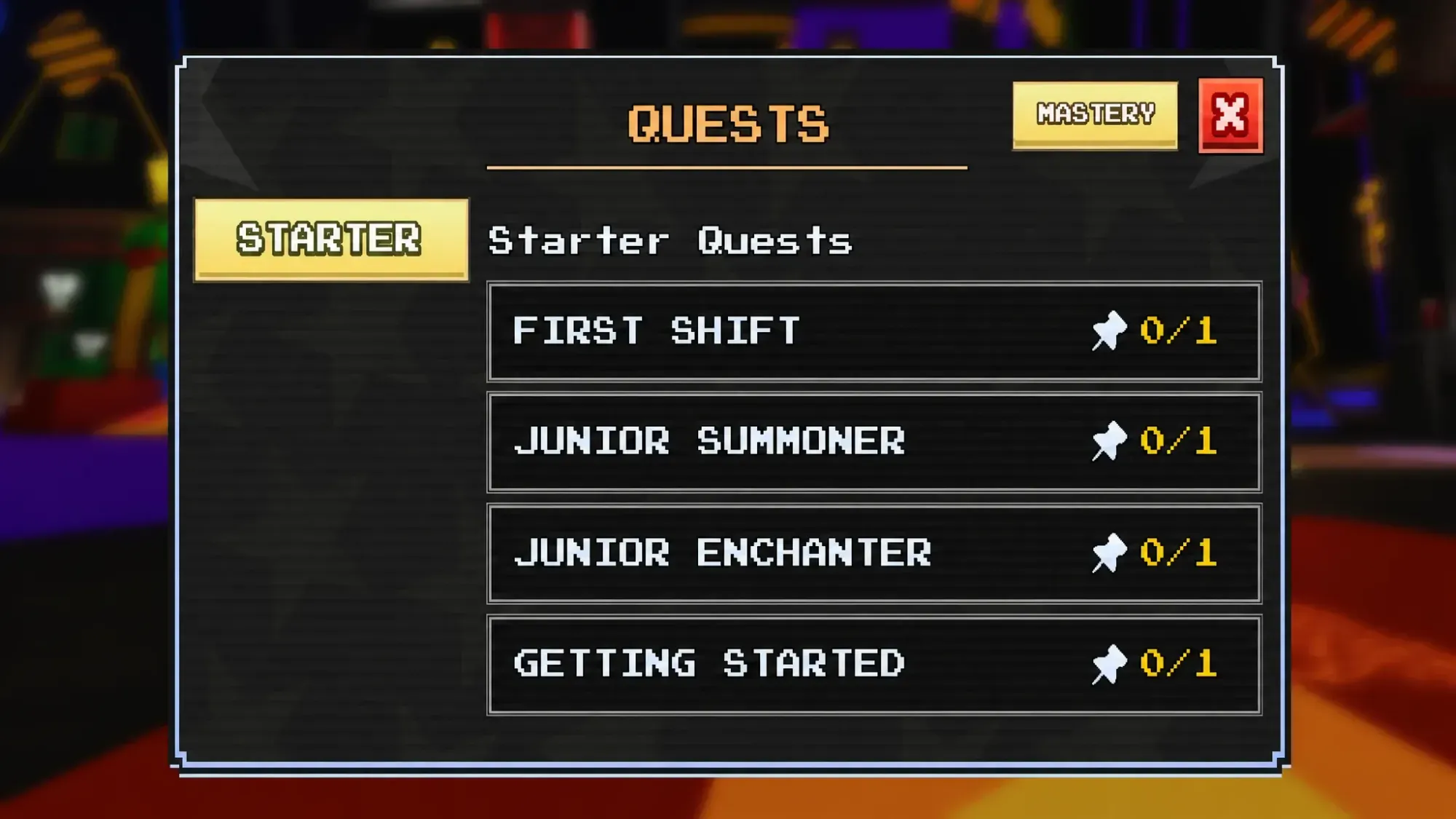 The Quest Menu in FNTD 2