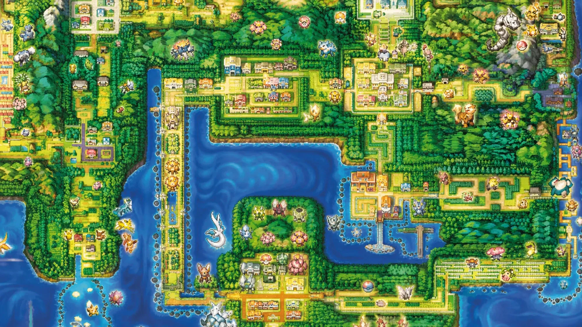 fire pokemon weakness - the fire type icon in front of a map of kanto