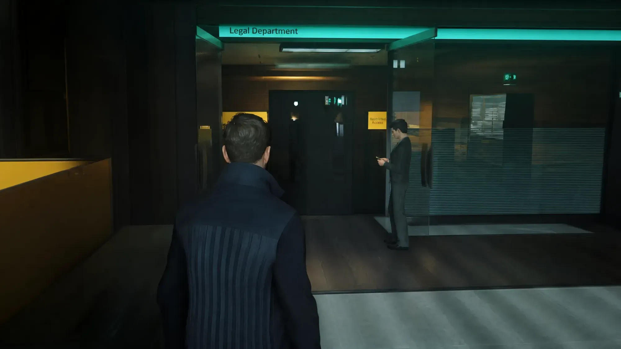 Interaction prompt with a door