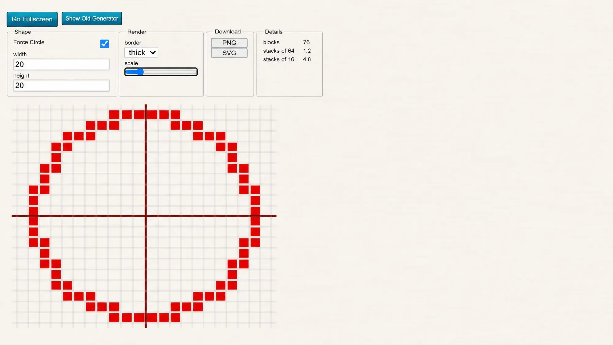 Minecraft Circle Generator