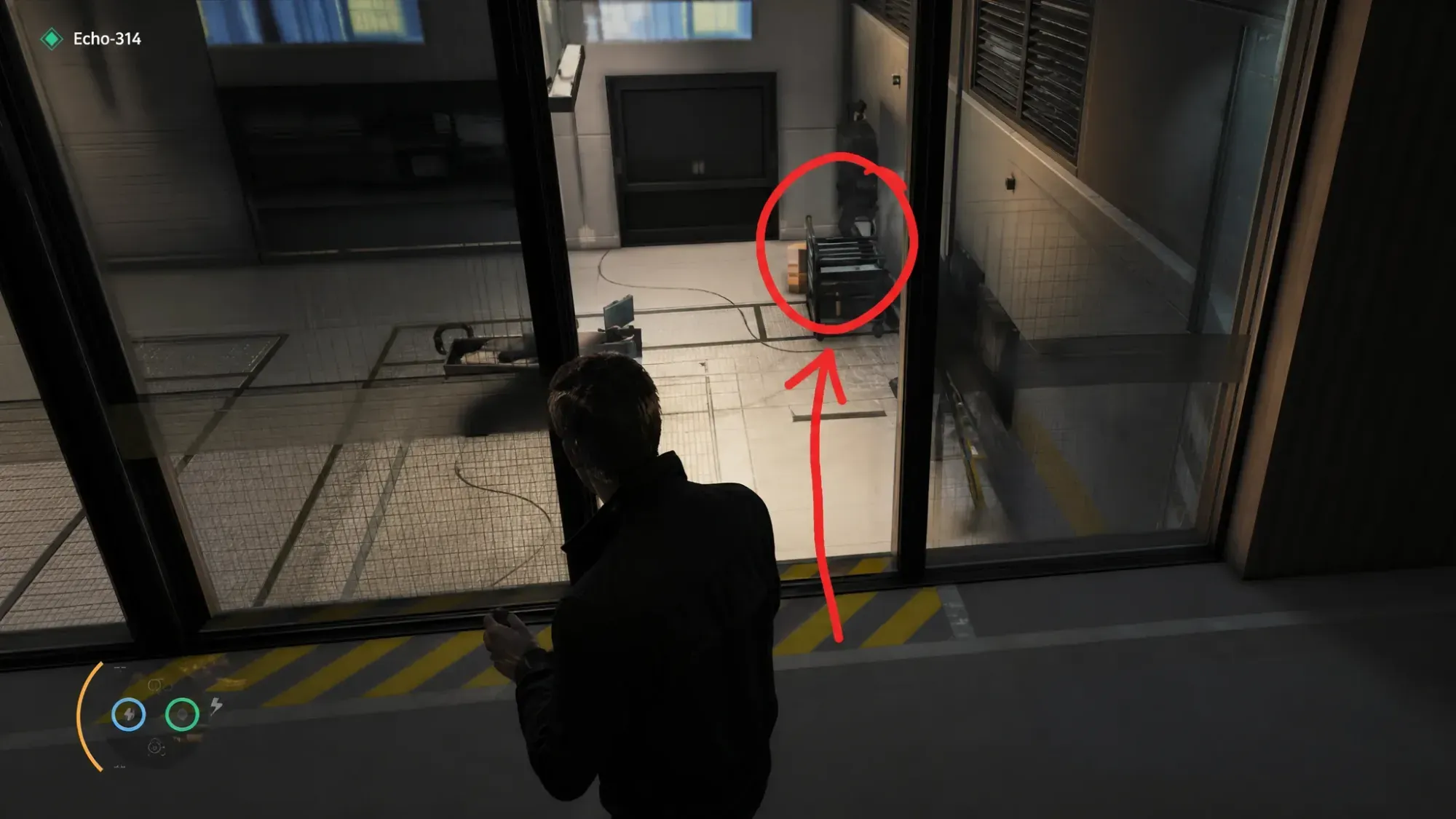 Object highlighted in the environment