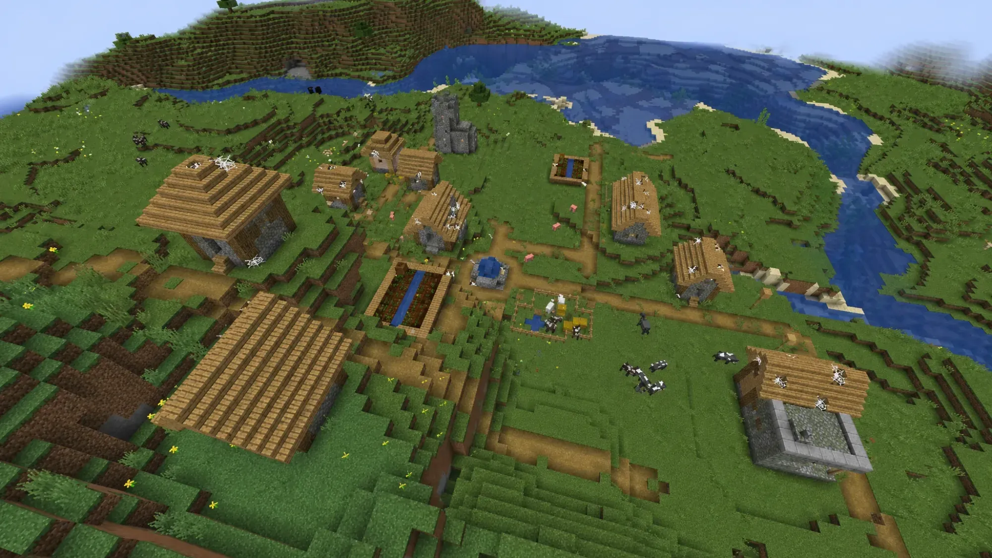 Spawn Next to a Zombie Village Seed in Minecraft