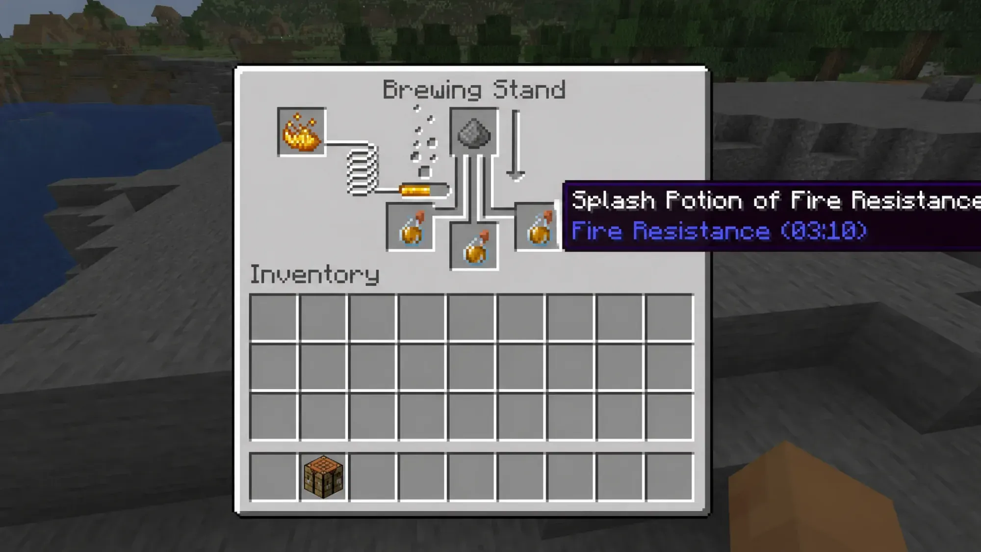 Make splash potion of fire resistance
