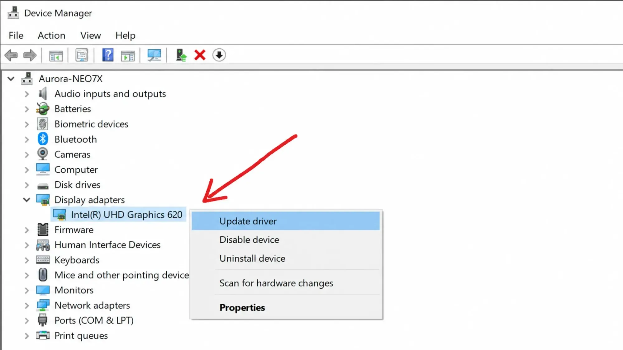 Update Intel Graphics Control Panel