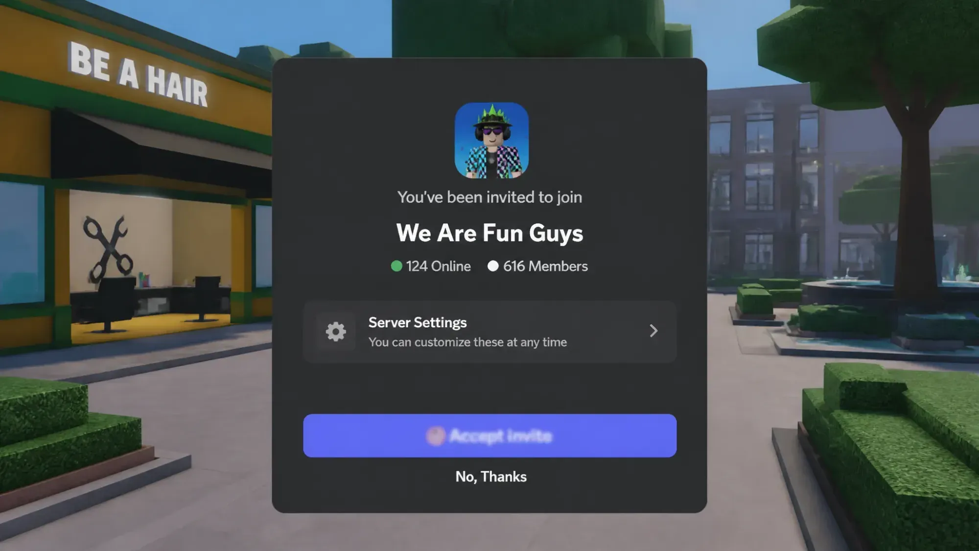 Be A Hair codes: A screenshot of a Discord server invite with a PT logo in the top right corner