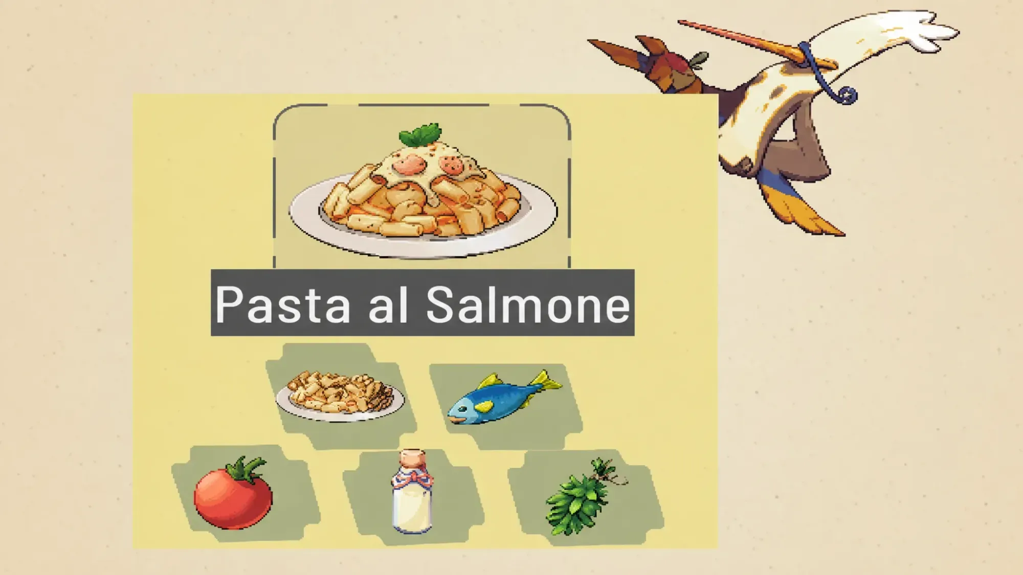 Second ingredient shown on a notice board clue