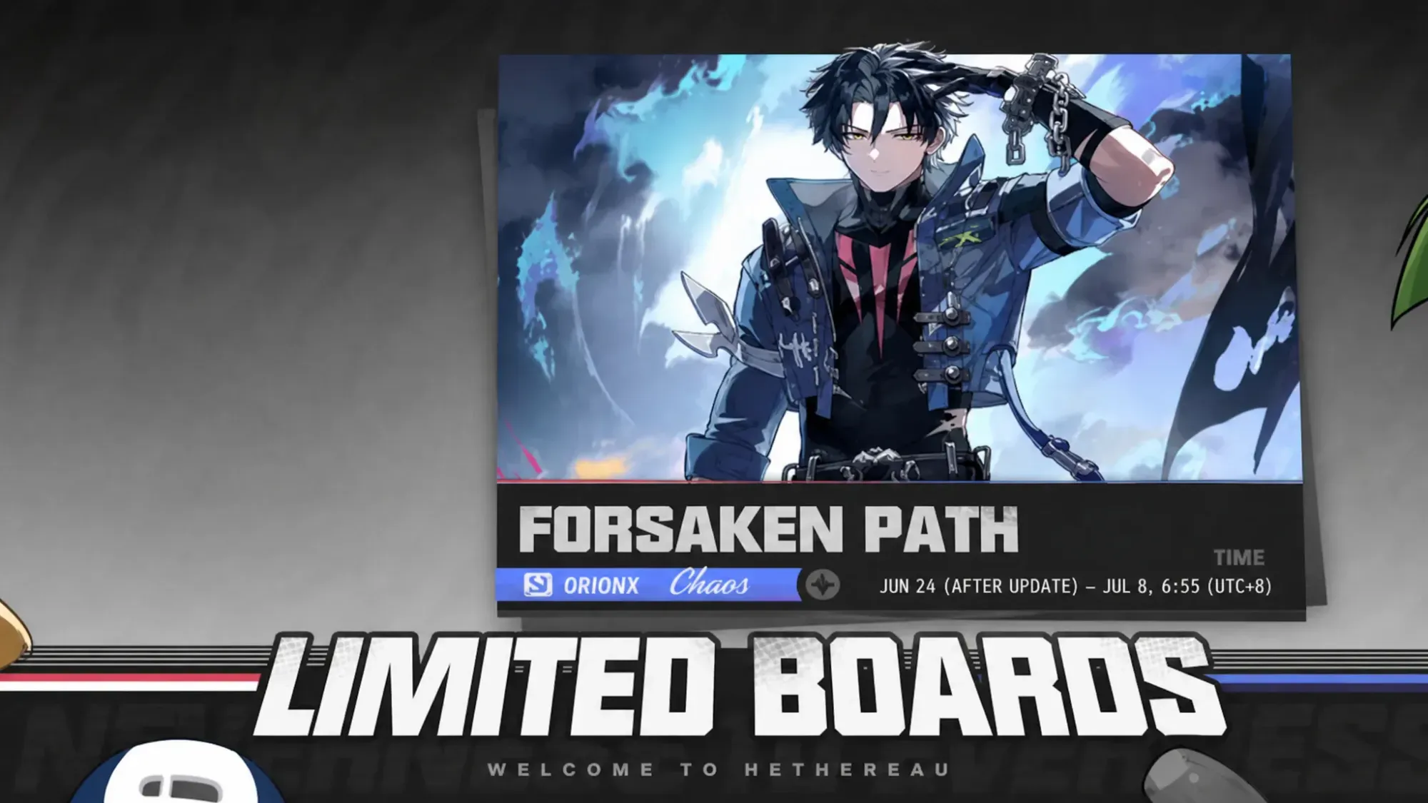 NTE banners: An image of the Chaos and Reverie banners