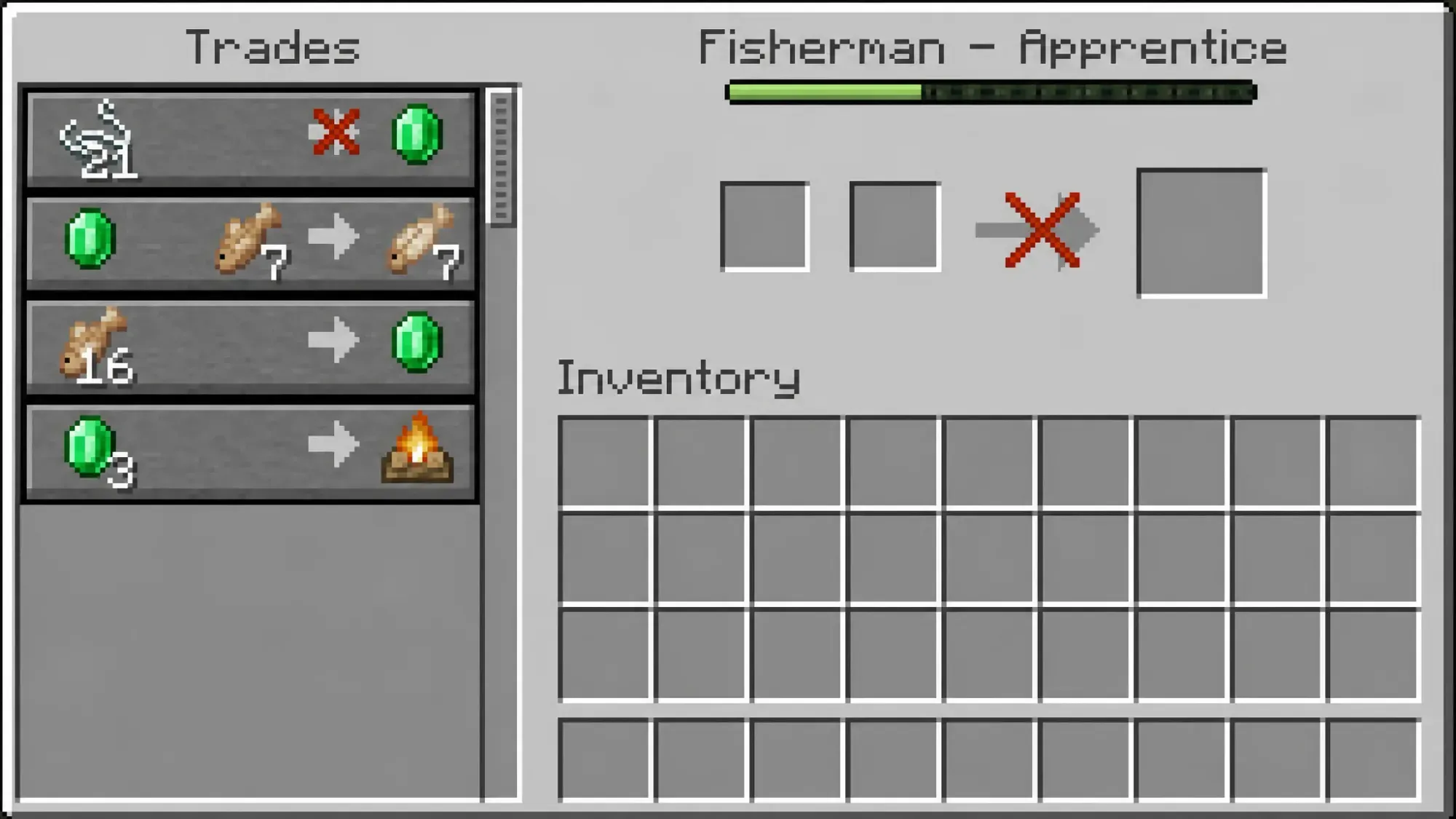 Trades of the apprentice fisherman