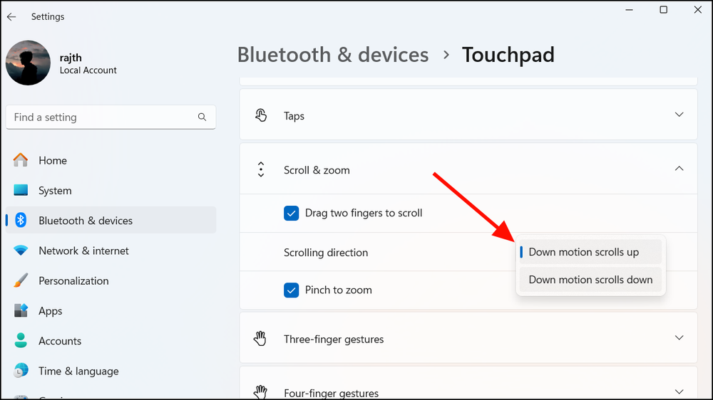 How to Change or Reverse Mouse Scroll Direction in Windows 11