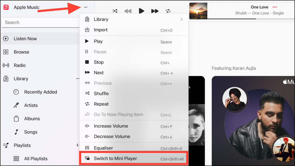 How to Enable or Disable Mini Player in Apple Music on Windows