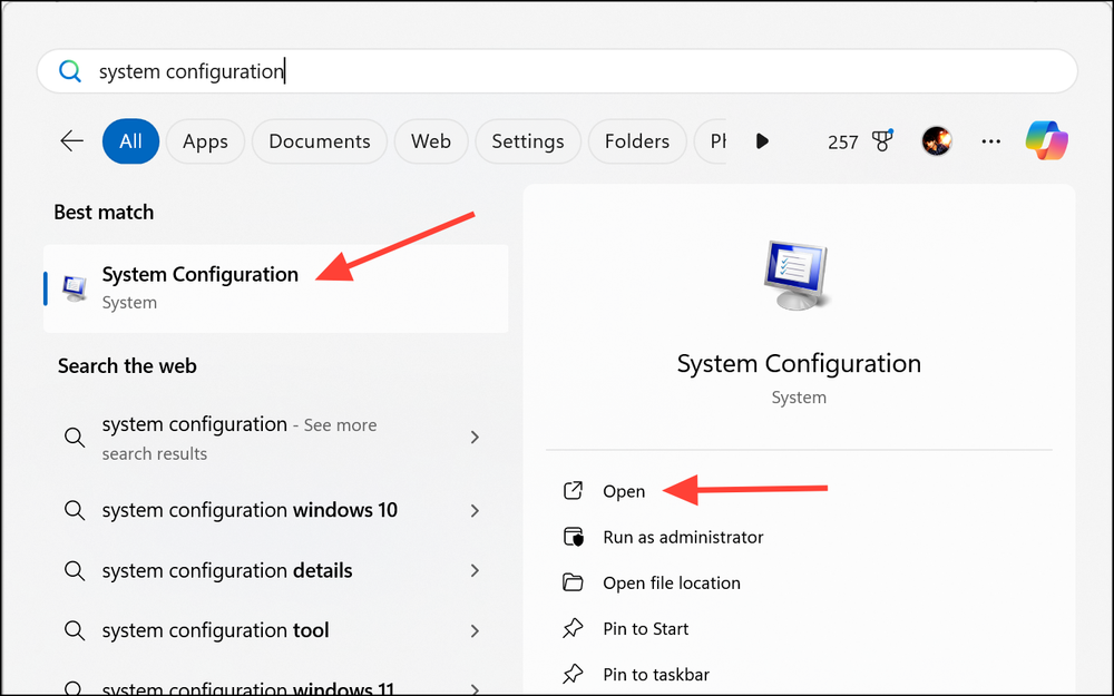 How to open ‘MSConfig’ in Windows 11