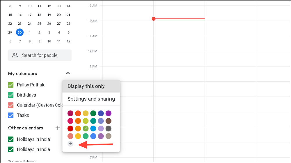How to customize Google Calendar with custom colors