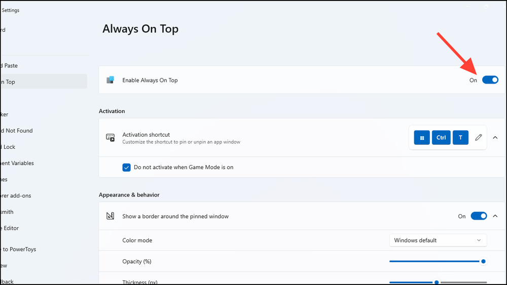 How to Keep a Window Always on Top in Windows 11