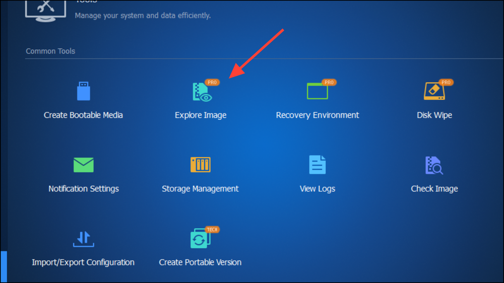Open or Explore an .adi File Created With AOMEI Backupper