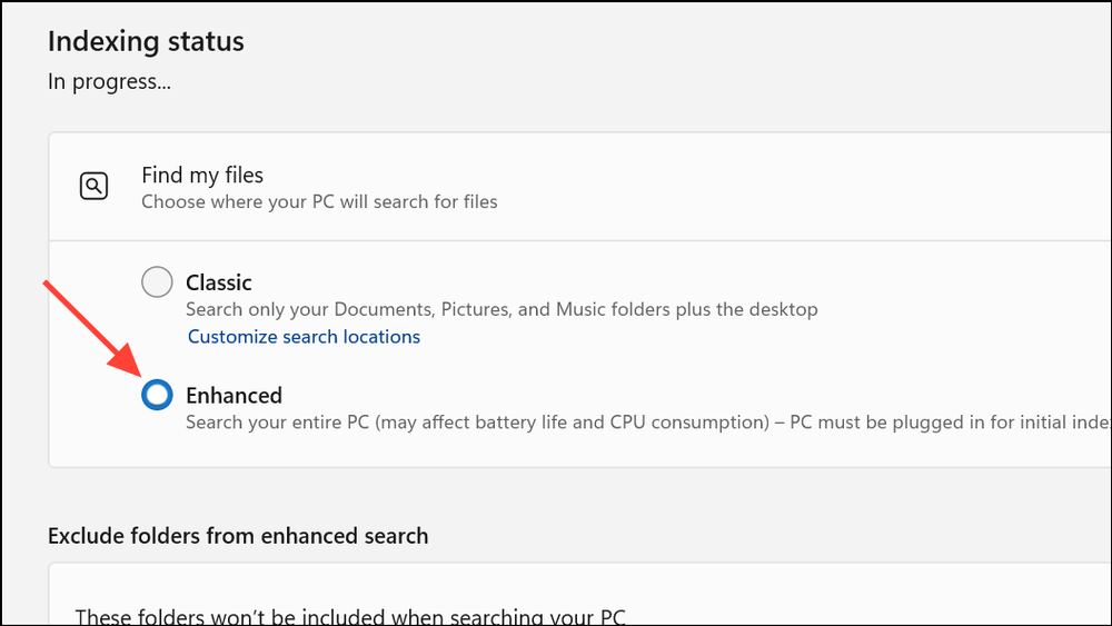 Fix File Explorer Search Not Working on Windows 11