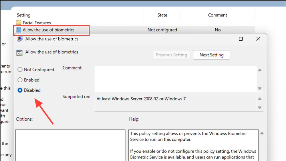 Disable Windows Hello Prompt on Windows 11