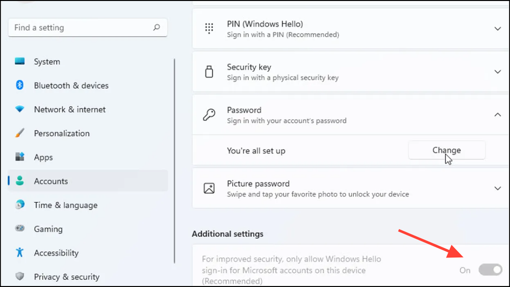 Disable Windows Hello Prompt on Windows 11