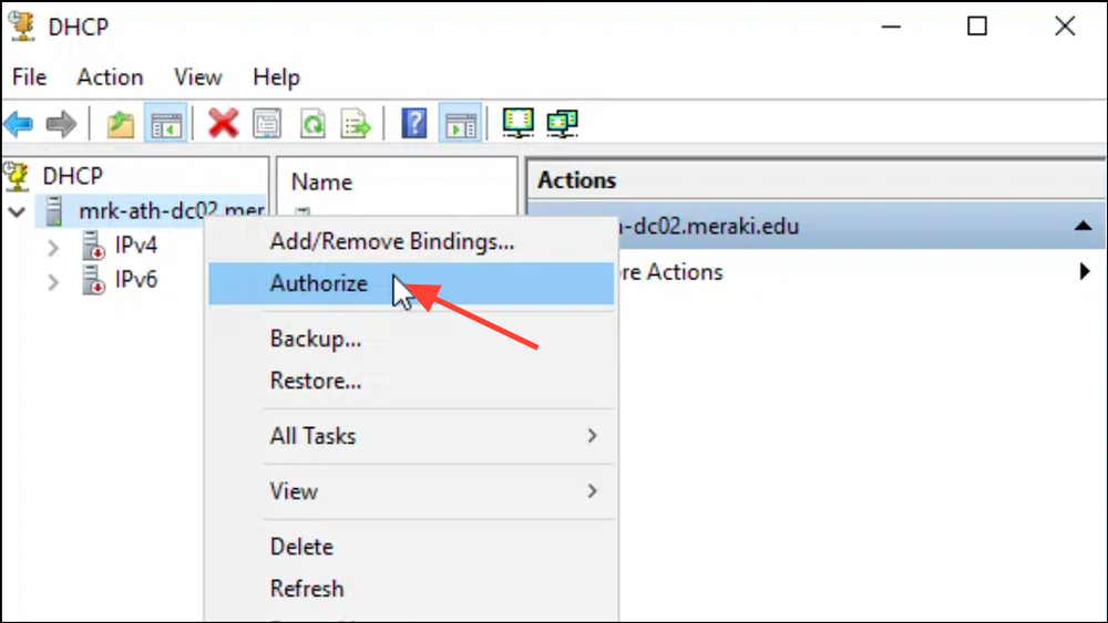Resolve DHCP Server Authorization Permissions Issue