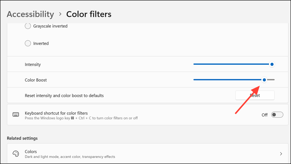 Turn On and Use Color Filters for Colorblind People in Windows 11