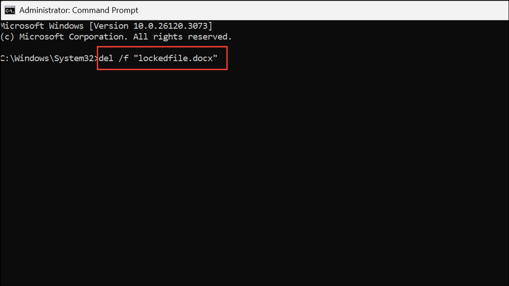 Delete Files and Folders Using Command Prompt in Windows 11