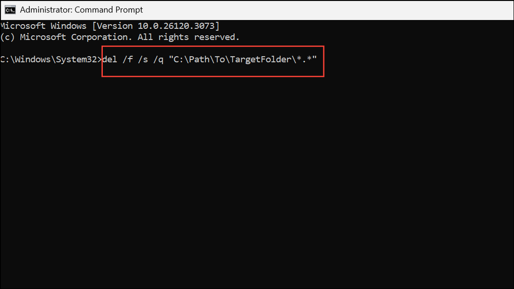 Delete Files and Folders Using Command Prompt in Windows 11