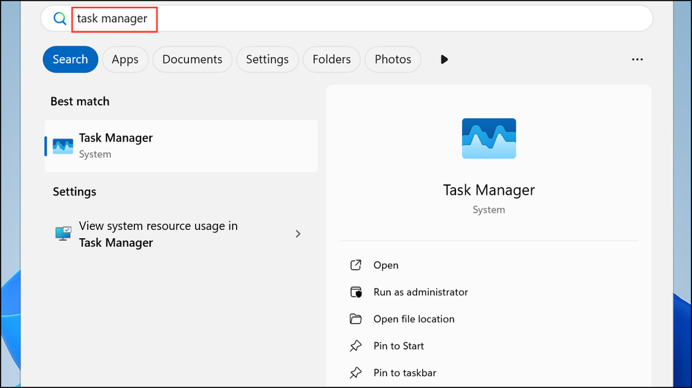 Reset Task Manager to Default Settings in Windows 11