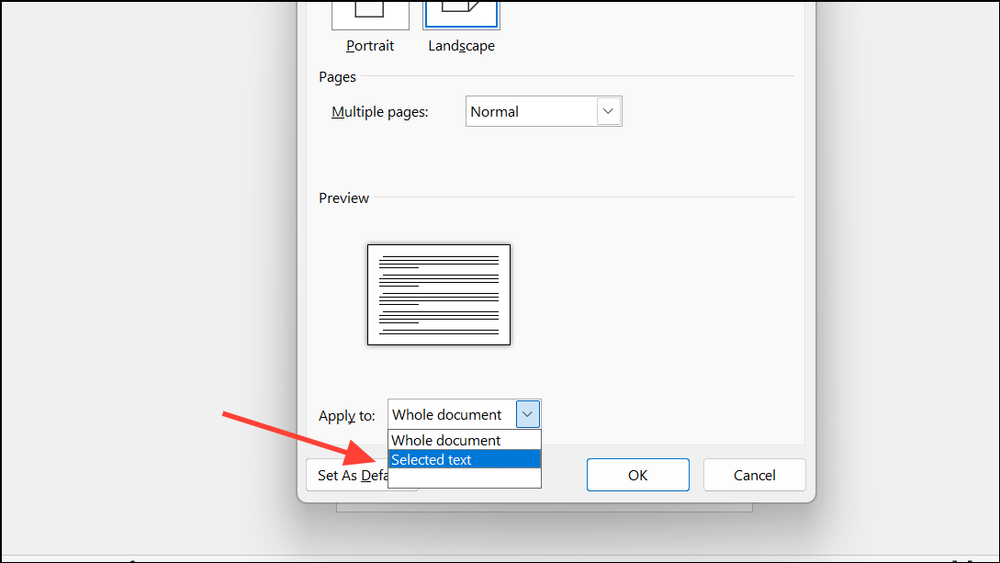 How to Create One Page Landscape in Microsoft Word