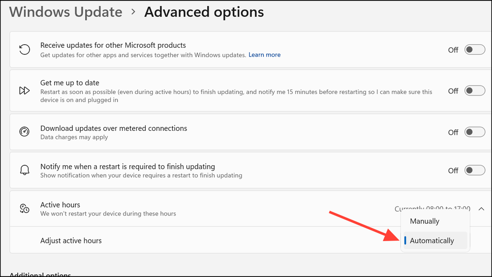 How to Adjust Active Hours Automatically in Windows 11