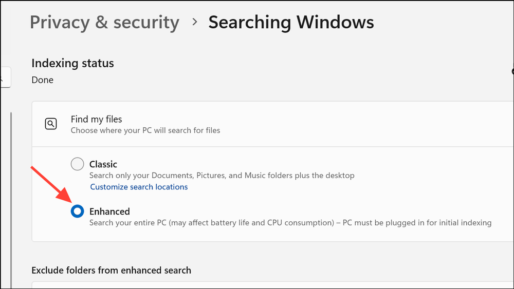 How to Turn On Enhanced Search in Windows 11