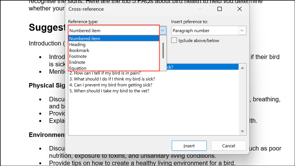How to Use the Cross-Reference Feature in Microsoft Word