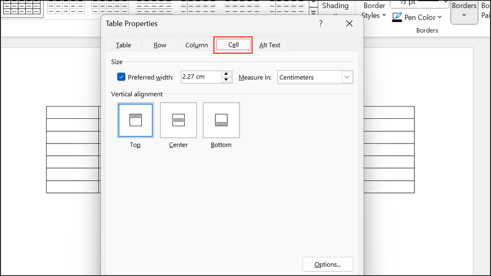 How to Display and Modify Table Properties in Word